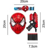 Farbu Oyuncak 🕷️ Harekete Geç, Dünyayı Kurtar! Spider-Man Maske, Saat ve Dart Tabancası Seti - Kırmızı - Siyah