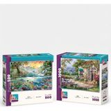 Farbu Oyuncak Hayal Bahçesi ve Hayvanlar Alemi Ikili Set - 1000 + 500 Parça Ikili Puzzle Seti