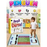 Farbu Oyuncak Haydi Dansa! Penguen Dans Matı 130X70 cm Adım Adım Eğitici Eğlenceli Dans Öğretim Oyunu - Haydi Dansa! Eğlenceli Eğitici Penguen Dansı Matı