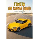 Farbu Oyuncak Hobbiez Lisanslı Toyota gr Supra Kapıları Açılabilir Model Diecast 1/32 Ölçek Metal Standlı Araç - 14 cm