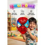 Farbu Oyuncak Işıklı Gözlü Örümcek Adam Maskesi! Işıklı Pilli Ipli Konforlu Oyuncak Figür Maskesi