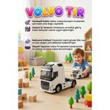Farbu Oyuncak Işıklı Sesli Pilli Çek Bırak Mekanizmalı Volvo Öne Doğru Açılan Kabinli 11cm Dorsesiz Oyuncak Tır - Beyaz