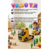 Farbu Oyuncak Işıklı Sesli Pilli Çek Bırak Mekanizmalı Volvo Öne Doğru Açılan Kabinli 11cm Dorsesiz Oyuncak Tır - Sarı