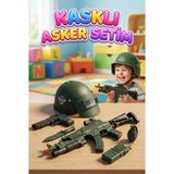 Farbu Oyuncak Kasklı Asker Setim Sesli Işıkllı 7 Parçalı Aksiyon Dolu Askeri Oyuncak Seti (8+ Yaş) - Çok Renkli