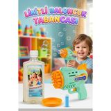 Farbu Oyuncak Köpük Baloncuk Makinası! 3 Parçalı Yanında 500ML Baloncuk Likiti Hediyeli Eğlenceli Oyun Seti - Yeşil