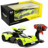 Farbu Oyuncak Kumandalı Şarjlı Işıklı Full Fonksiyon Aston Martin Valkyrie Oyuncak Araba - Yeşil