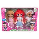 Farbu Oyuncak Lol Lil Sisters 3'lü Bebek Seti Kız Çocuk Sevimli Bebek Oyuncak Seti - 3'lü Figür Bebek
