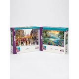 Farbu Oyuncak Londra Aslanı ve Hayvanlar Alemi Ikili Set - 1000 + 500 Parça Ikili Puzzle Seti