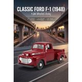 Farbu Oyuncak Maisto Orjinal Lisanslı Metal Ford F-1 Pickup 1948 1:24 Die - Cast Çek Bırak Model Araç - 19 cm