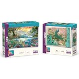 Farbu Oyuncak Mavi Mucize ve Hayvanlar Alemi Ikili Set - 1000 + 500 Parça Ikili Puzzle Seti