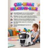 Farbu Oyuncak Mercedes Actroc Çek-Bırak Mekanizmalı Metal Gerçekçi Tasarımlı Devrilebilir Kabinli Oyuncak Tır - Beyaz