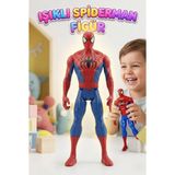 Farbu Oyuncak Örümcek Adam Klasik Kostümlü Işıklı ve Sesli Hareketli Eklemli Figür - 29 cm Boy - Çok Renkli