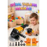 Farbu Oyuncak Oyuncak Spiral Taşlama Makinası Eldivenli Set Çocuklar Için Eğitici Eğlenceli Interaktif Tamirci Set - Çok Renkli