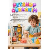 Farbu Oyuncak Petshop Dükkanım Interaktif Oyun Seti - 13 Parça Köpek Figürleri ve Aksesuar Dünyası - Çok Renkli