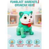 Farbu Oyuncak Pilli Yürüyen ve Zıplayan Elektronik Kedi Oyuncak - Işıklı ve Sesli Hareketli Oyuncak Kedi - Renkli