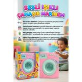 Farbu Oyuncak Sesli Işıklı Pilli 4 Düğmeli Çamaşır Makinası Kapakları Açılabilir Fonksiyonlu Eğitici Oyuncak Seti - Işıklı Sesli Pilli Çamaşır Makinası Kapakları Açılabilir