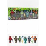 Farbu Oyuncak Spidermanli Minecraft 6 Karakter 6 Aksesuar 12 Parça Çocuk Figür Oyun Seti - Çok Renkli
