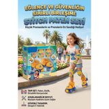 Farbu Oyuncak Stitch Karakterli Ayarlanabilir Başlangıç Seviyesi 4 Tekerlekli Dizlik Dirseklikli Çocuk Paten Seti - Çok Renkli