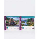 Farbu Oyuncak Su Yolu ve Kuğu Gölü Ikili Set - 1000 + 500 Parça Ikili Puzzle Seti
