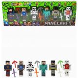 Farbu Oyuncak Supermanlı Minecraft 6 Karakter 6 Aksesuar 12 Parça Çocuk Figür Oyun Seti - Çok Renkli
