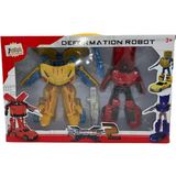 Farbu Oyuncak Transformers 2'li Super Power Robot M205-1 Sarı-Kırmızı - Sarı - Kırmızı