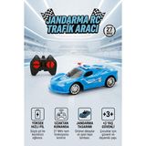 Farbu Oyuncak Uzaktan Kumandalı 1:20 Ölçek 4 Fonksiyon Işıklı Jandarma Rc Trafik Polis Arabası 27 Mhz - 20 cm