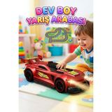 Farbu Oyuncak Uzaktan Kumandalı 7 Fonksiyonlu Işıklı Büyük Boy 1:10 Ölçekli Kauçuk Lastikli Oyuncak Yarış Arabası - Kırmızı