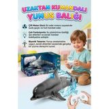 Farbu Oyuncak Uzaktan Kumandalı Interaktif Yunus Balığı - Su Püskürtmeli Işıklı ve Çift Motorlu Akrobatik Su Oyuncağı - Gri - 3+ Yaş