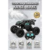 Farbu Oyuncak Uzaktan Kumandalı Işıklı 2.4ghz Bluetoothlu Telefon Kontrollü Arazi Temalı Oyuncak Yarış Arabası - Turkuaz