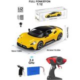 Farbu Oyuncak Uzaktan Kumandalı Şarjlı Işıklı Full Fonksiyon Maserati MC20 Oyuncak Araba 27212 - Sarı