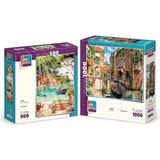 Farbu Oyuncak Venedik ve Güne Merhaba Ikili Set - 1000 + 500 Parça Ikili Puzzle Seti