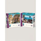 Farbu Oyuncak Venedik ve Limana Karşı Ikili Set - 1000 + 500 Parça Ikili Puzzle Seti