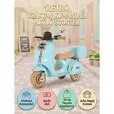 Farbu Oyuncak Vespera Pierro Uzaktan Kumandalı 6V Led Işıklı Arka Sepetli Mavi Çocuk Akülü Motor/Scooter 3-6 yaş
