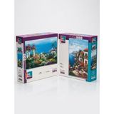 Farbu Oyuncak Yamaç Evleri ve Sahil Köyü Ikili Set - 1000 + 500 Parça Ikili Puzzle Seti