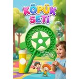 Farbu Oyuncak Yıldızlı Dev Baloncuk Seti! 3 Parçalı Özel Köpük Suyu Solüsyonlu 35,5cm Eğlenceli Köpük Oyun Seti - Yeşil