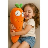 farddad Havuç Peluş Yastık | Büyük Peluş Oyuncak | Meyve Peluş Uyku Arkadaşı 40 cm