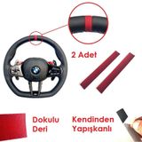 Fardoktoru Bmw Direksiyon Drıft Kılavuz Çizgisi Kırmızı Deri E46 E90 F30 F10 G20 G30 G60 2 Parça Kırmızı