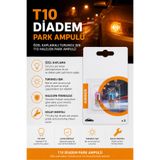 Fardoktoru T10 Diadem Park Ampulü Özel Kaplamalı Turuncu Işık T10 Halojen Park Ampulü