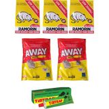 Fare Sıçan Ilaçlama-Ramorin Zehirli Buğday 3 Adet/away Fare Pastası 2 Adet/tibtrap Fare Yapışkanı