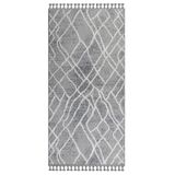 Farida Gri Geometrik Modern Geometrik Etnik Desenli Boho Makinada Yıkanabilir Hafif Hav Toz Vermez Leke Tutmaz Kaymaz Taban Dijital Makine Baskı Halı Oturma Odası Salon Yolluk Koridor Mutfak Halısı