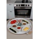 FARİKA 3'lü Sunum Tepsi Seti, Beyaz, 45cm-37cm-30cm, şık ve kullanışlı mutfak aksesuarı