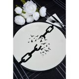 Farika Porselen Düğüm 32 cm 2'li Pizza Tabağı Seti - Beyaz