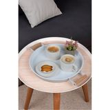 Farika Porselen Farika Kamer 3'lü Sunum Tepsi Seti (51CM-45CM-37CM) - Beyaz