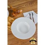Farika Porselen Katre 27 cm Porselen Çukur Makarna Tabağı Kırık Beyaz