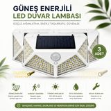 Farissu 100 LED Solar Hareket Sensörlü Dış Mekan Bahçe Lambası (3 Adet)