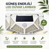 Farissu 100 LED Solar Hareket Sensörlü Dış Mekan Bahçe Lambası (9 Adet)
