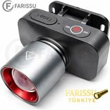 farissu 30W 3000 Lümen Şarjlı Kafa Feneri Type-C 4000 Mah 3 Işık Modlu - 1 AD - Gri