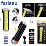 Farissu Çok Fonksiyonlu Oto Acil Durum El Feneri - COB LED, Güneş Enerjili, Cam Kırıcı & Kemer Kesici