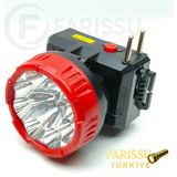 farissu Gold Kama GK3309 LED Kafa Feneri 8 LED 1W Cree Şarjlı Madenci Lambası - 1 adet - Siyah
