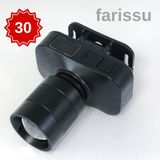 farissu Gold Kama GK700SM LED Kafa Feneri – 30W Zoomlu, Şarjlı, Uzun Çalışma Süreli - Siyah